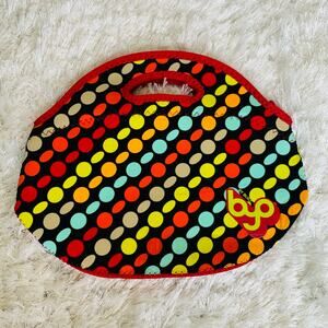 byo by Buili Red Polka Dot Lunch Box Scuba Fabric